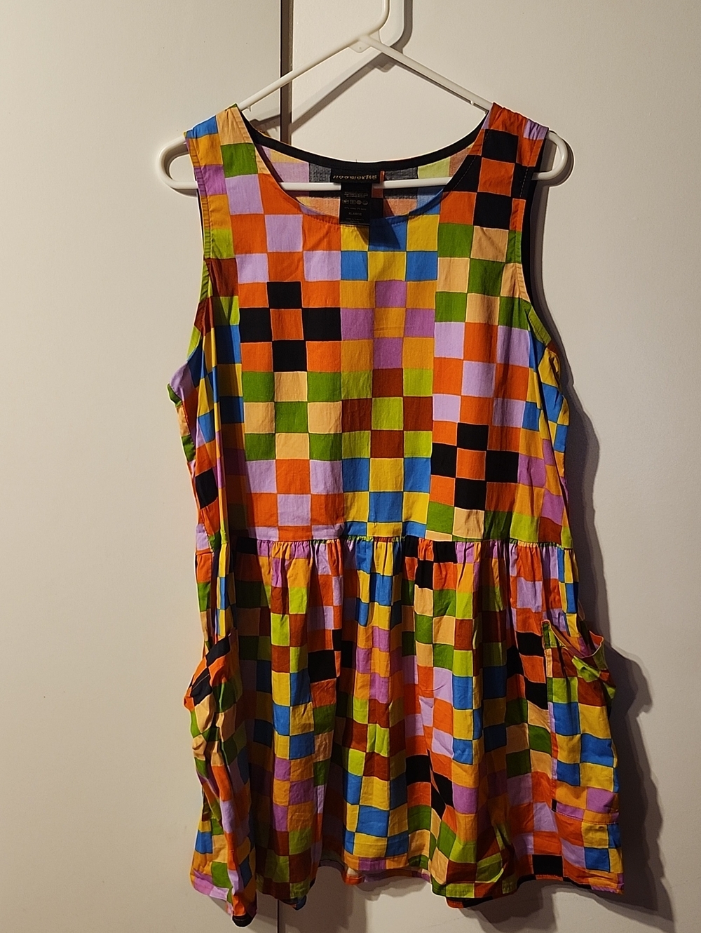 Nooworks Multicolor Checkered Sleeveless Dress